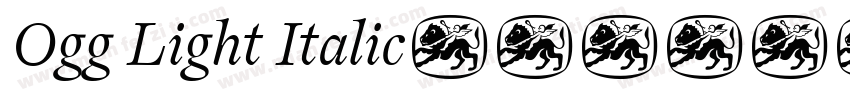 Ogg Light Italic字体转换